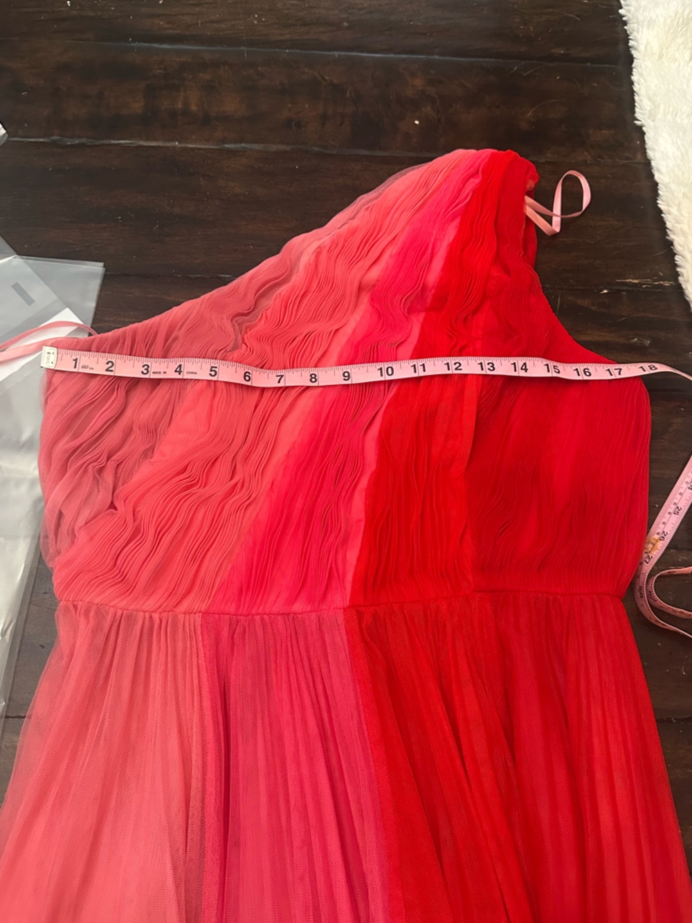 Hutch One-Shoulder Ombre Coral to Pink Maxi Dress - A Stunner - Picture 10 of 13
